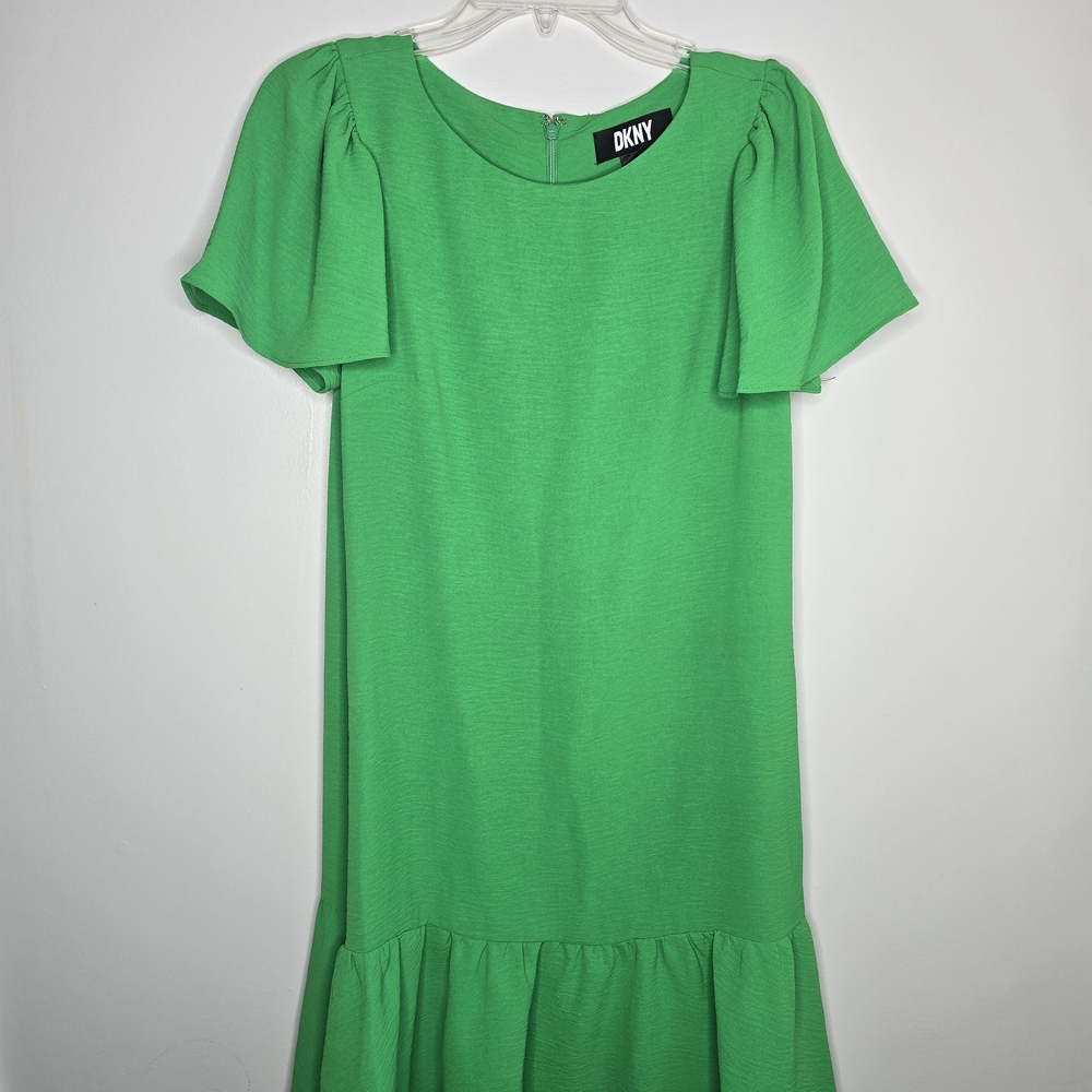 DKNY Green Short Sleeve Dress